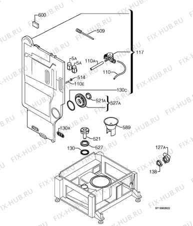 Взрыв-схема посудомоечной машины Privileg 003618_1116 - Схема узла Water softener 066